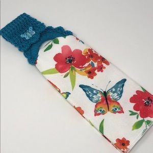 Butterfly kitchen towel hanger & microfiber towel